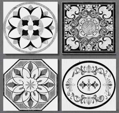 现代地面拼花3D模型下载